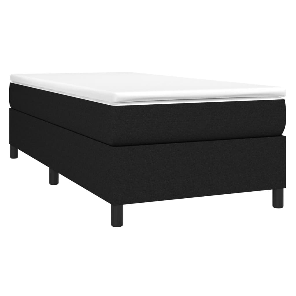 vidaXL estructura de cama con somier tela negro 90x200 cm