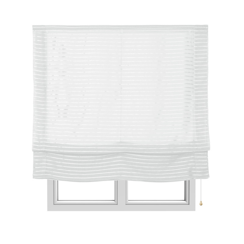 Storesdeco | estor plegable textil blanco sin varillas, 90 x 175cm
