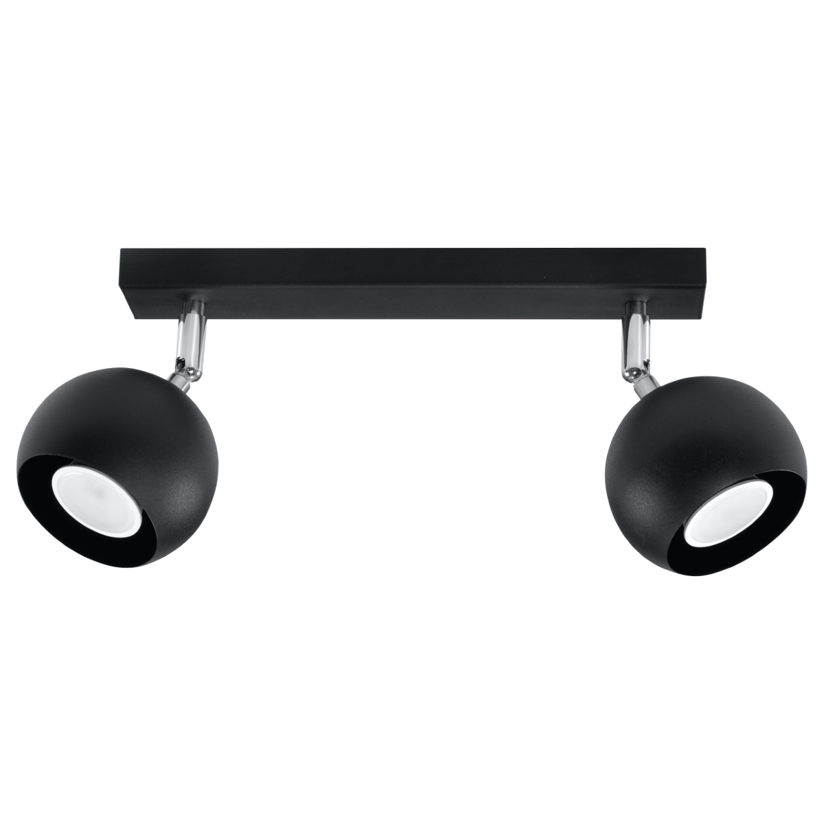 Lámpara de techo oculare 2 negro acero 30x16x10cm
