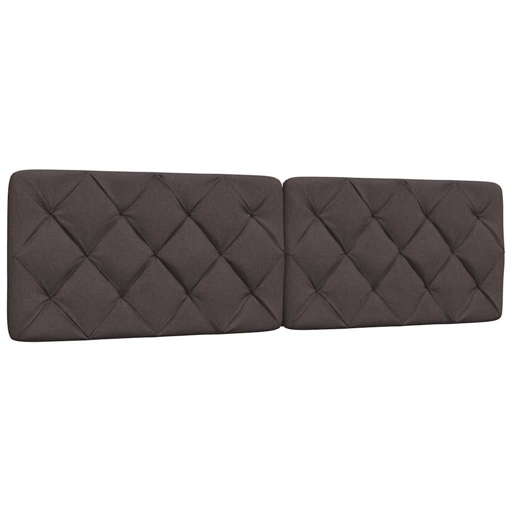 Cabecero de cama acolchado tela marrón oscuro 180 cm eso9209