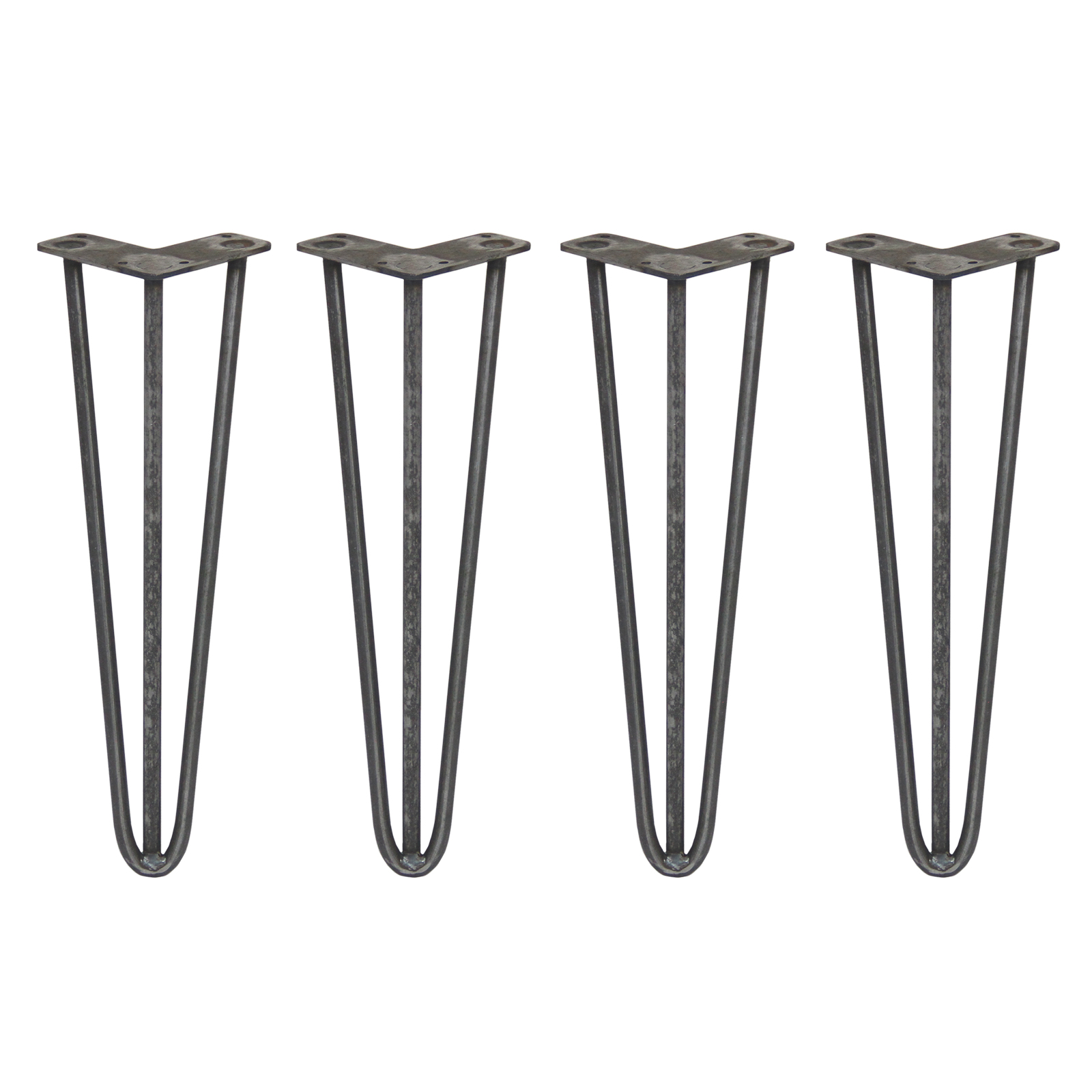 4 patas de horquilla skiski legs 40,6cm acero natural 3 dientes 12mm
