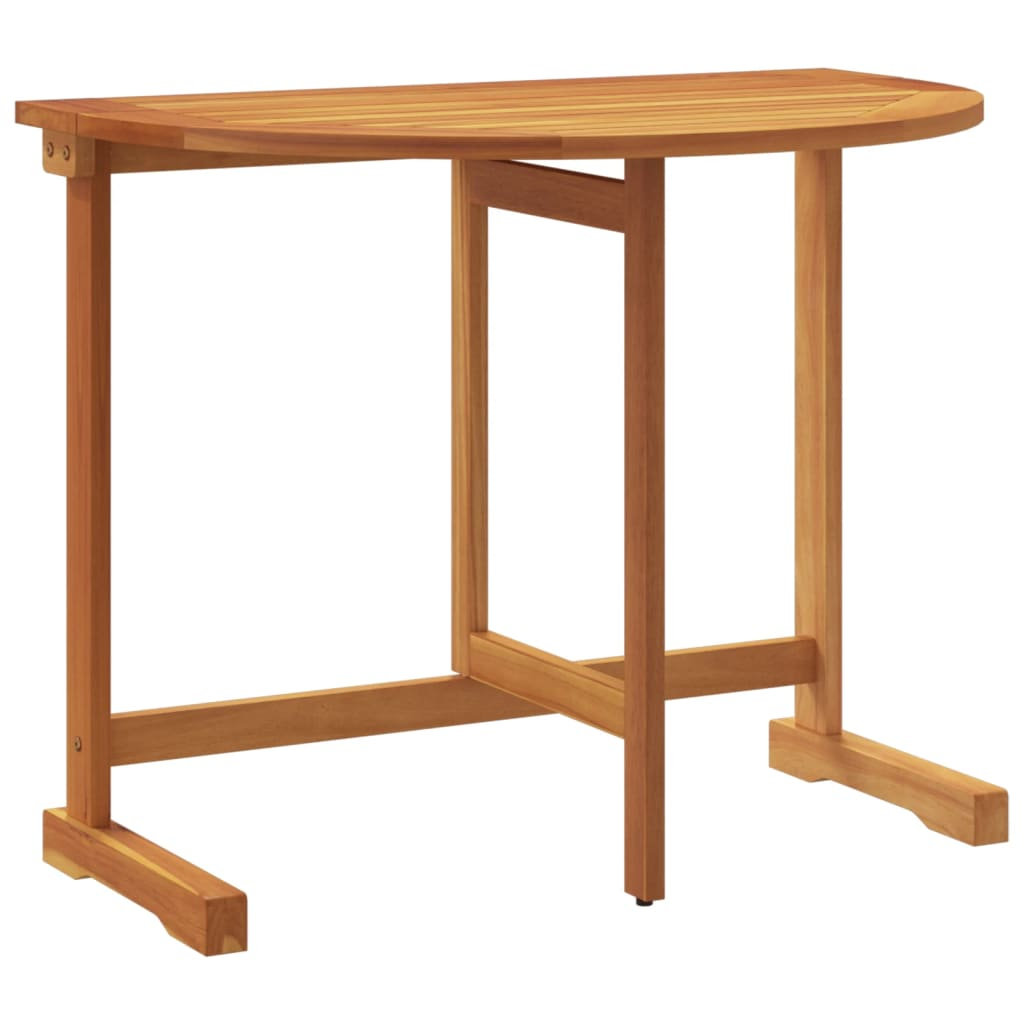 vidaXL mesa de balcón plegable madera maciza de acacia 90x60x72 cm