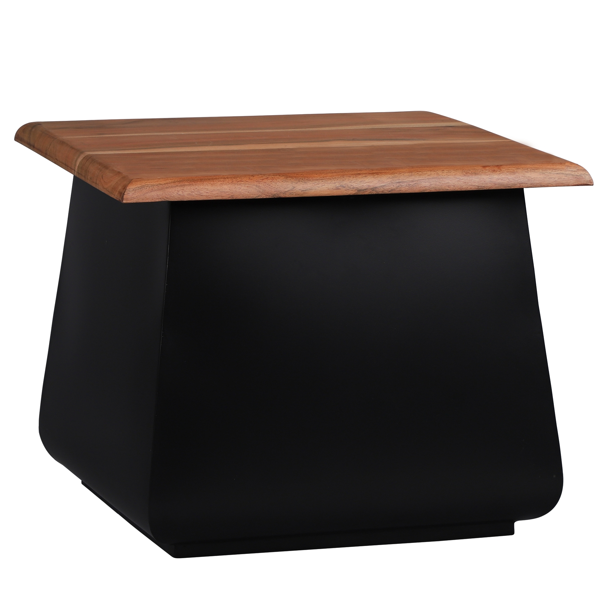 Mesa auxiliar de salón sheffield 50x40x50 cm negro womo-design