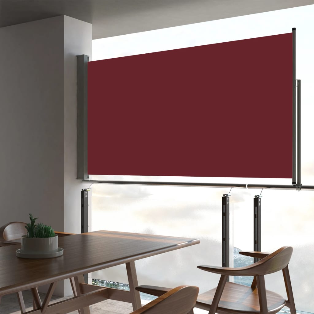 Toldo lateral retráctil de jardín rojo 160x300 cm ety5408215