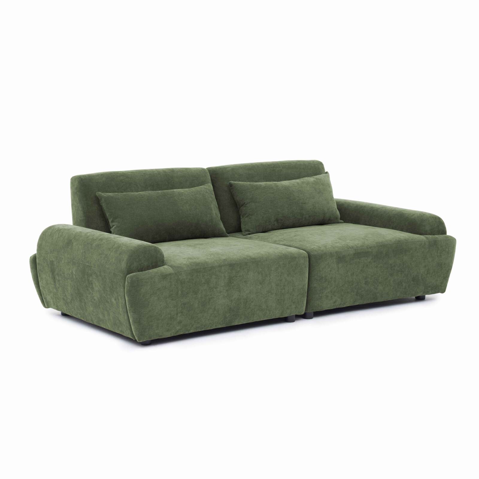 Sofá modular de 2 plazas con respaldo ajustable 218 cm color verde