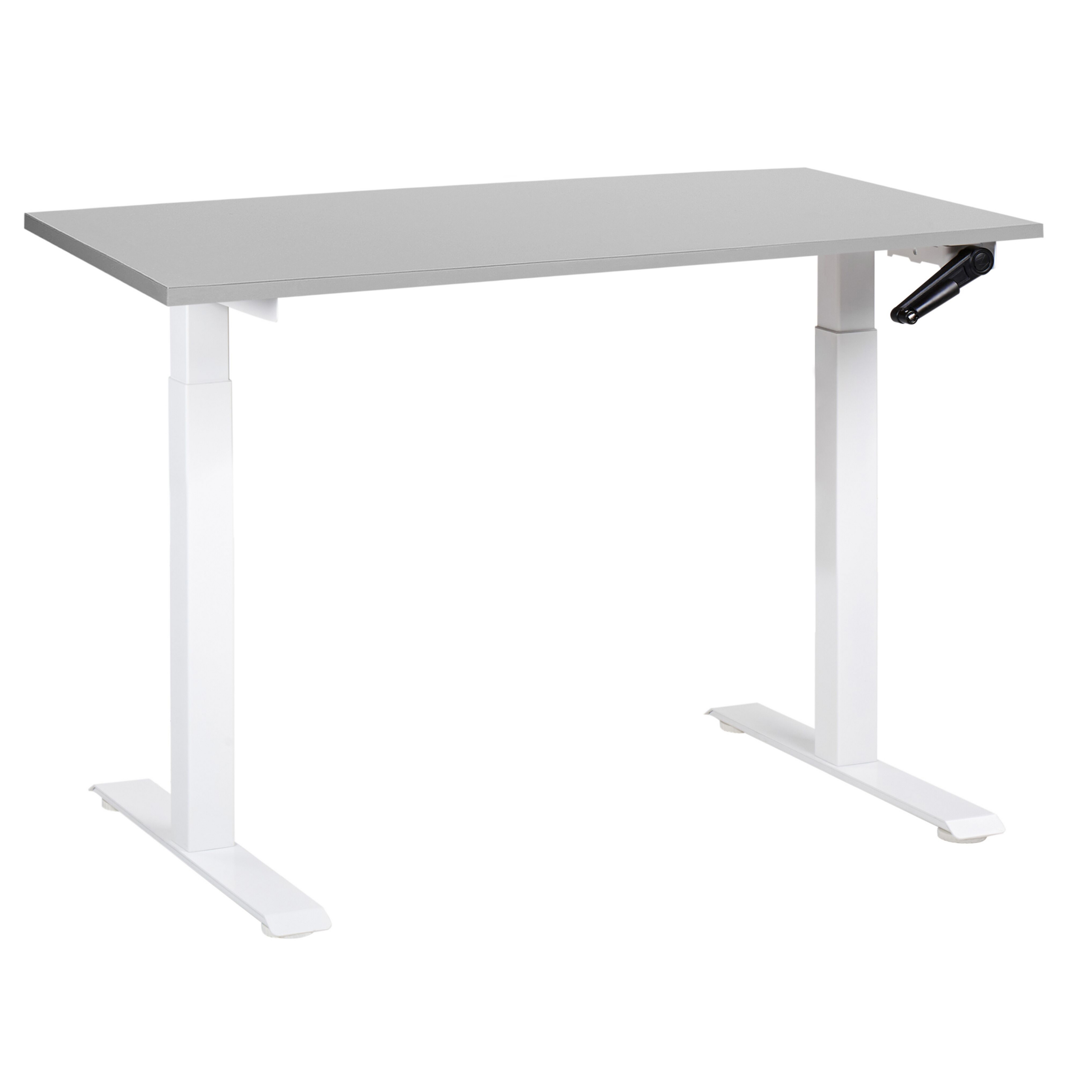Escritorio de altura regulable manual destines 120 cm 72 cm gris/blanco