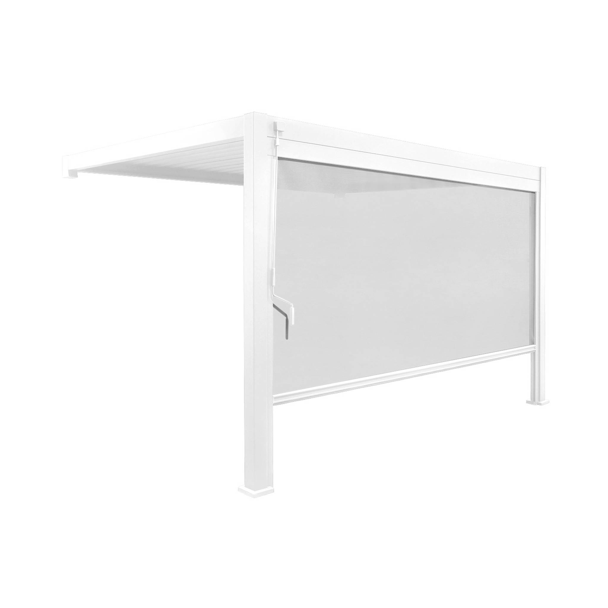 Pérgola bioclimática de aluminio adosada 3x4m + 1 toldo 4m , triomphe 3x4m