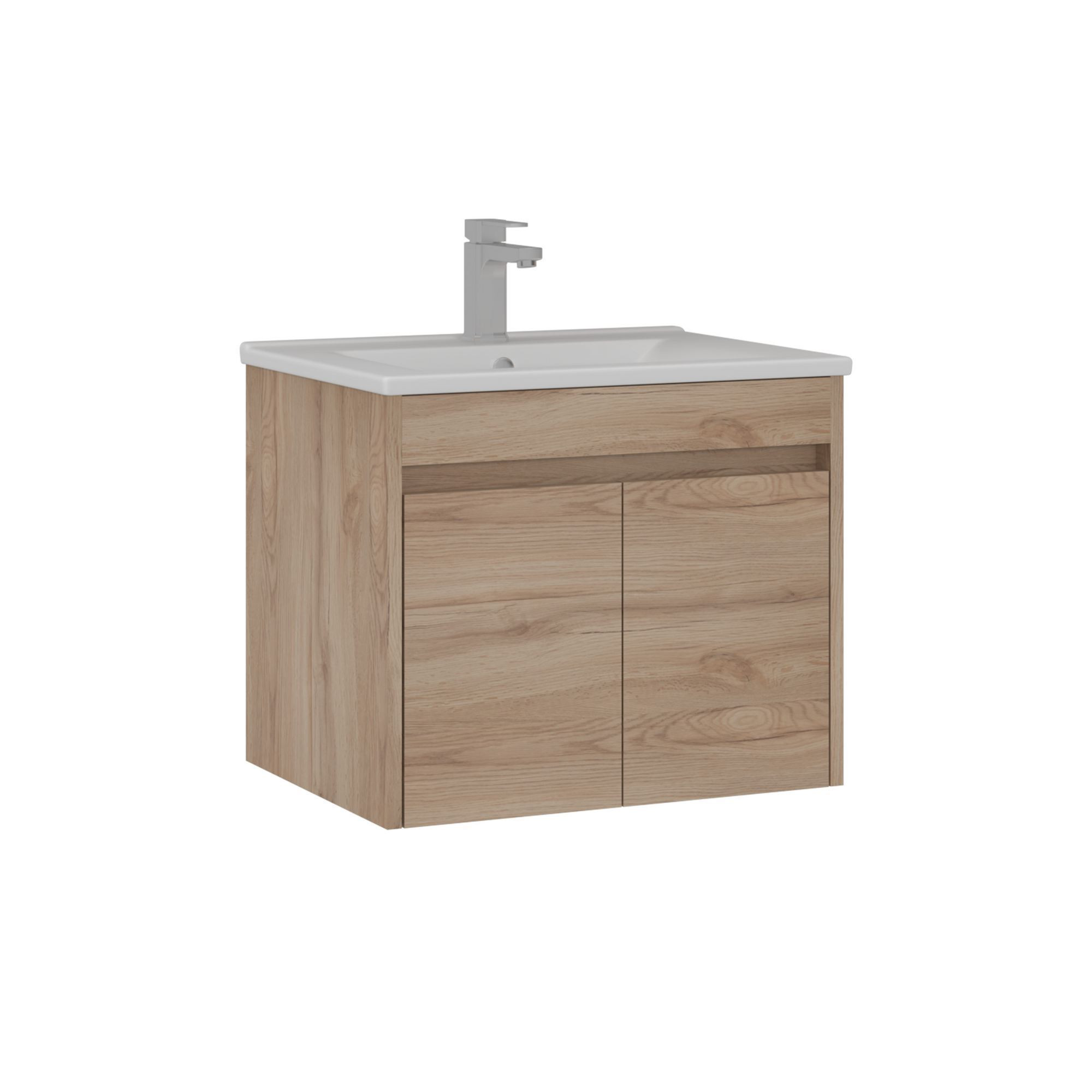 Mueble para lavabo <<side 65 v2>> - 65 x 45 x 52 cm - roble