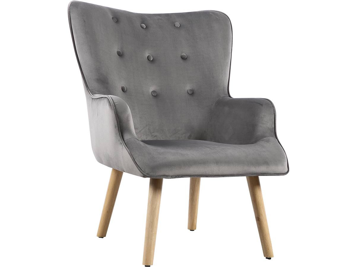 Sillón estilo escandinavo "odense" - 73 x 81 x 92.5 cm - gris