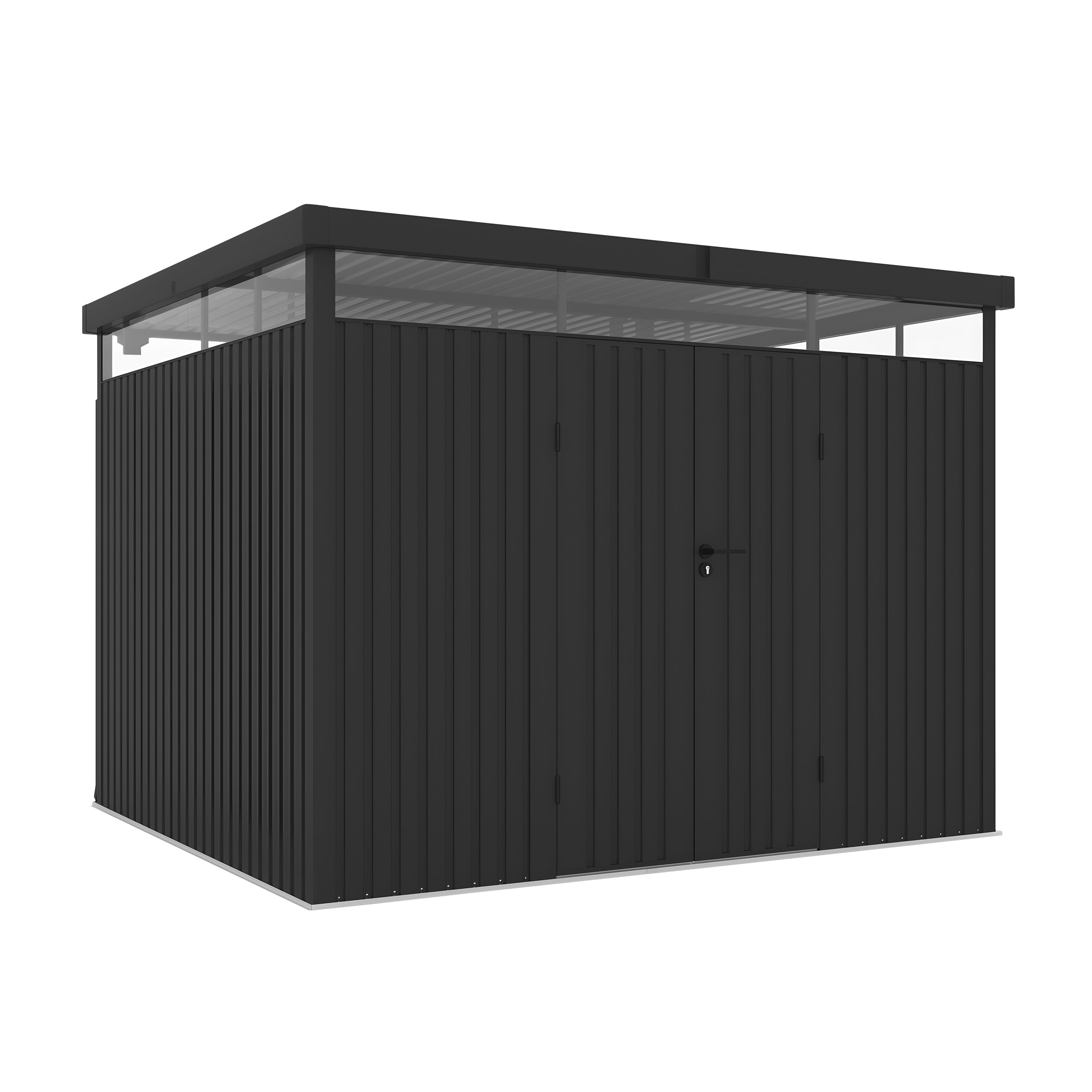 Wasabi – caseta jardín exterior metal 7,66m2 quarz – grosor 0,40mm robusto