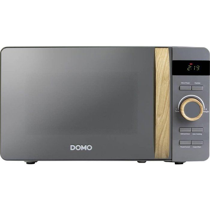 Microondas - domo - do3420 - gris con acabado en madera - l45,1 x p34,7 x h