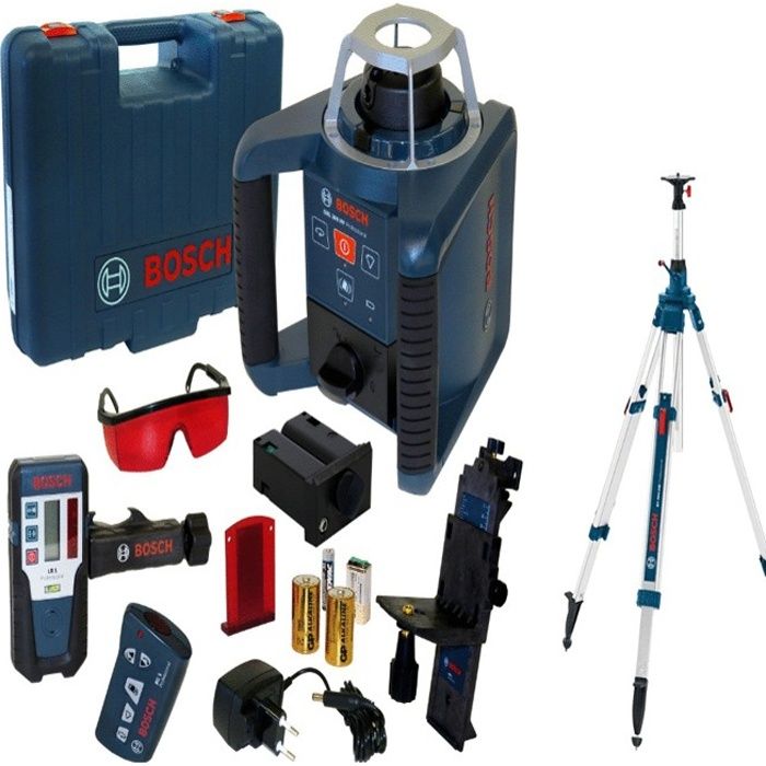 Nivel láser giratorio grl 300 hv en maletín estándar con trípode - Bosch -
