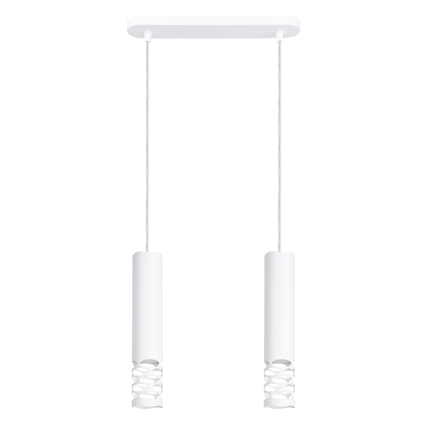 Lámpara coLGante liro 2 blanco acero 33x125x6cm