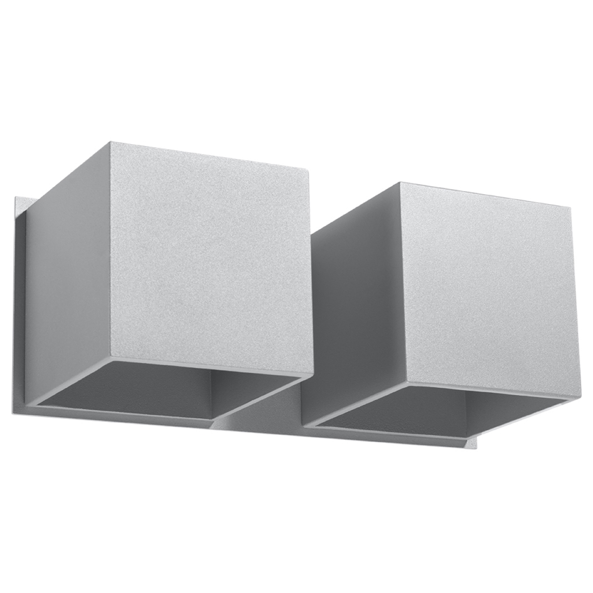 Lámpara de pared quad 2 gris aluminio 26x11x12cm