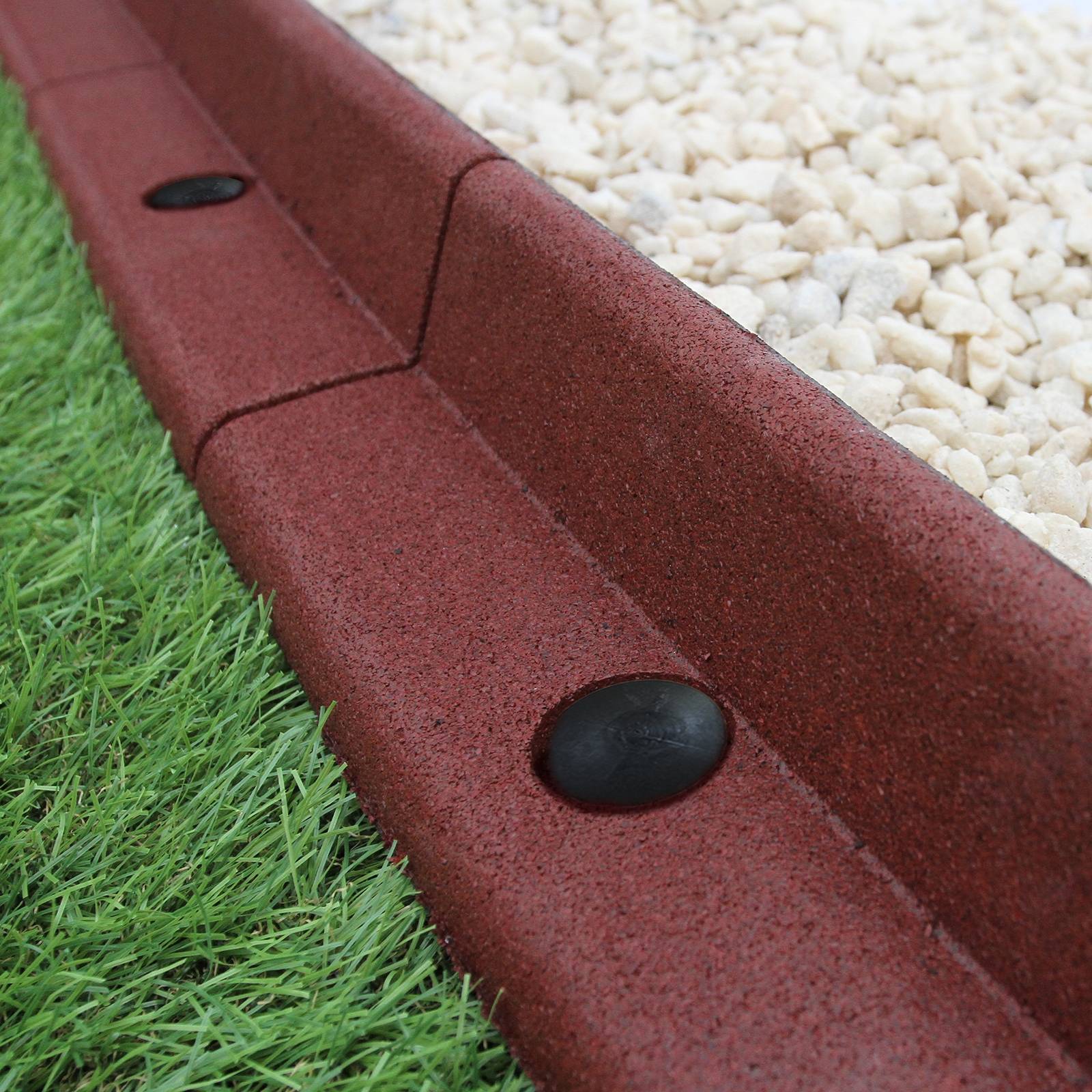 Bordes de césped terracota flexibles paquete de 6 x 1.2m