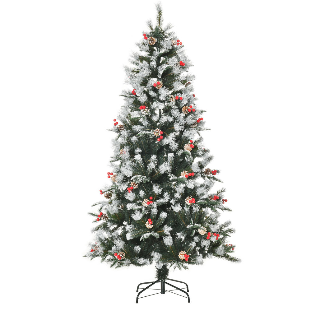 Árbol de navidad 109x109x180 cm plástico, pe, acero color verde Homcom