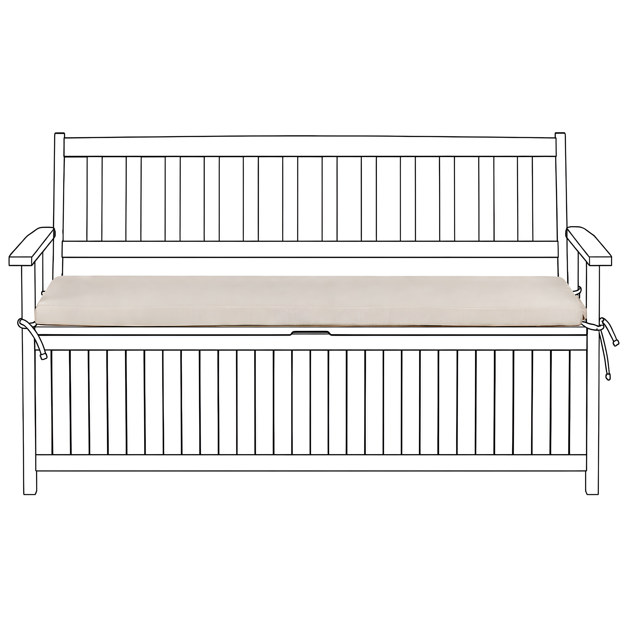 Cojín para banco sovana 148 x 45 cm beige