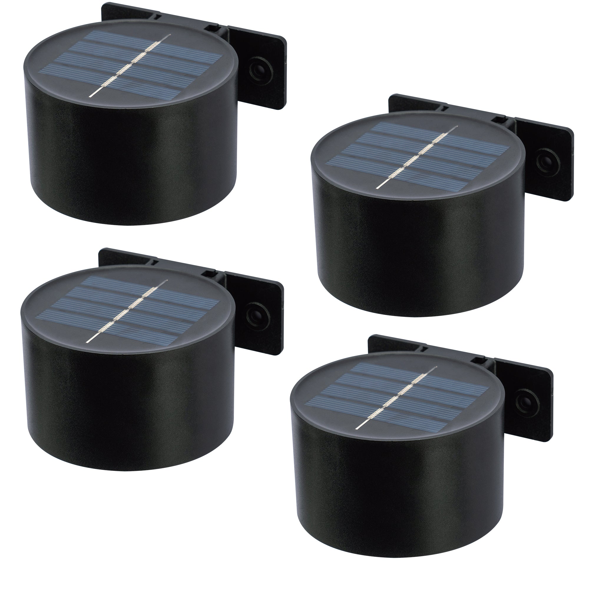 Juego de 4 apliques solares de pared 100lm spotik
