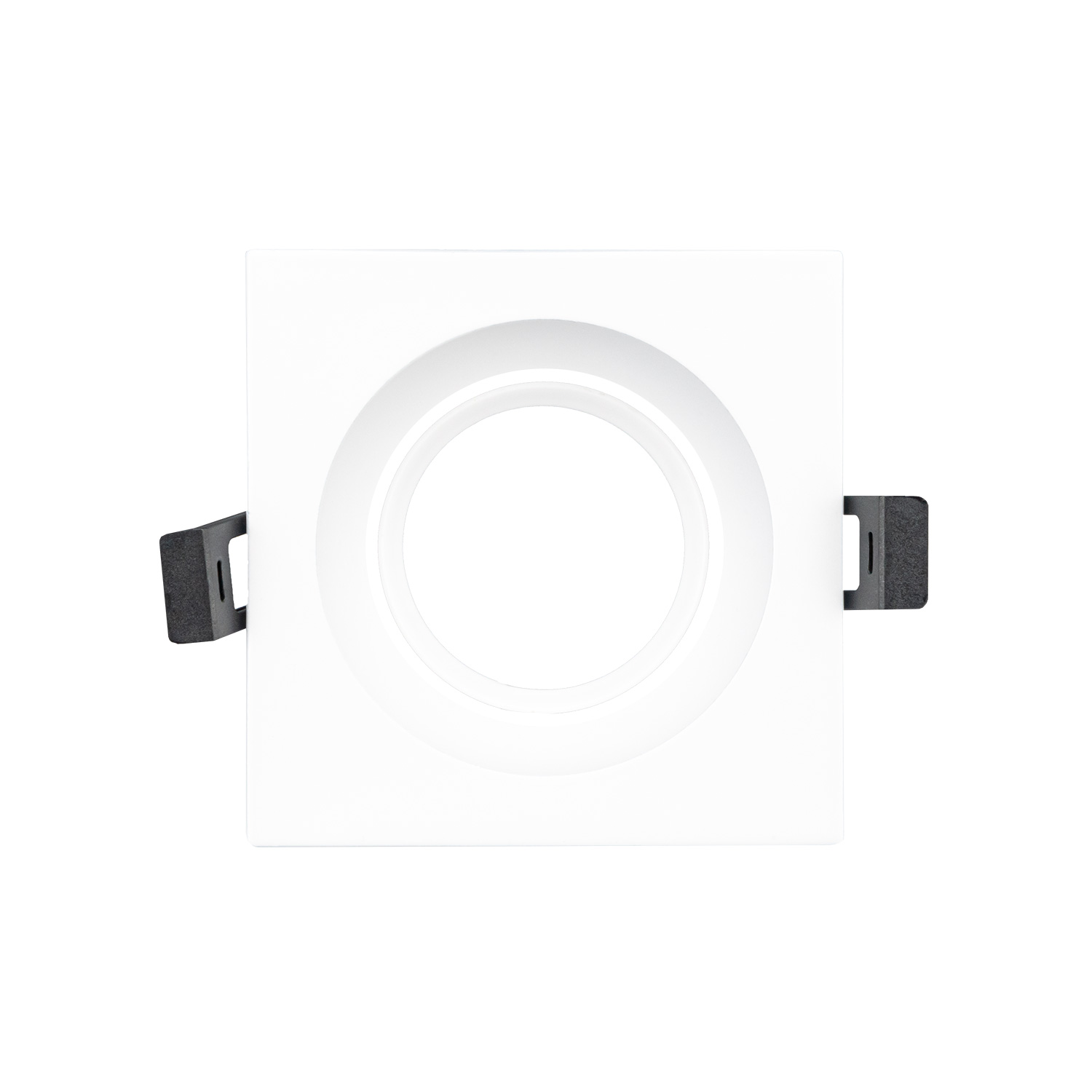 Marco orientable cuadrado para bombilla gu10 corte de ø75 blanco