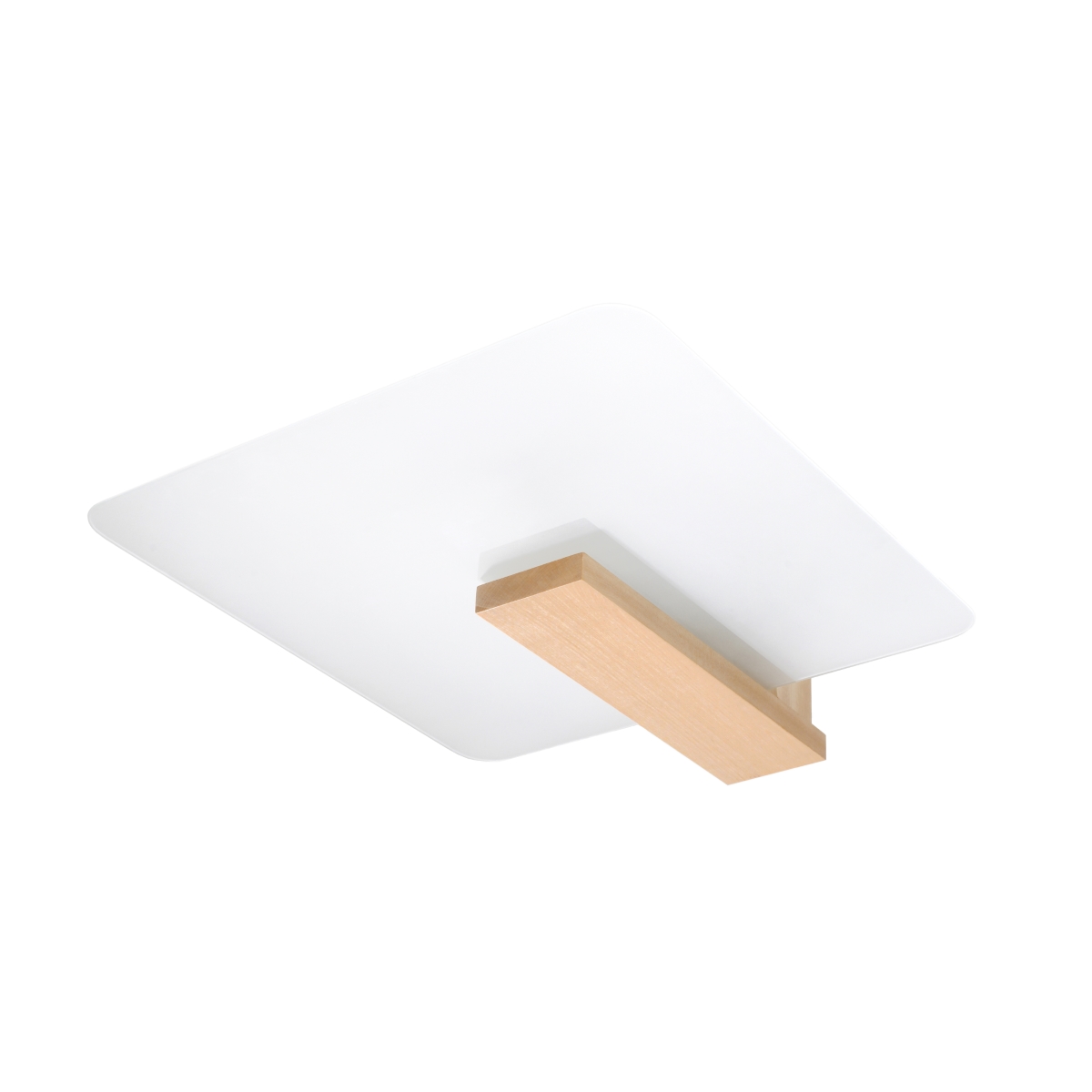 Lámpara de techo lappo 2 madera natural madera/vidrio 40x47.5x14cm