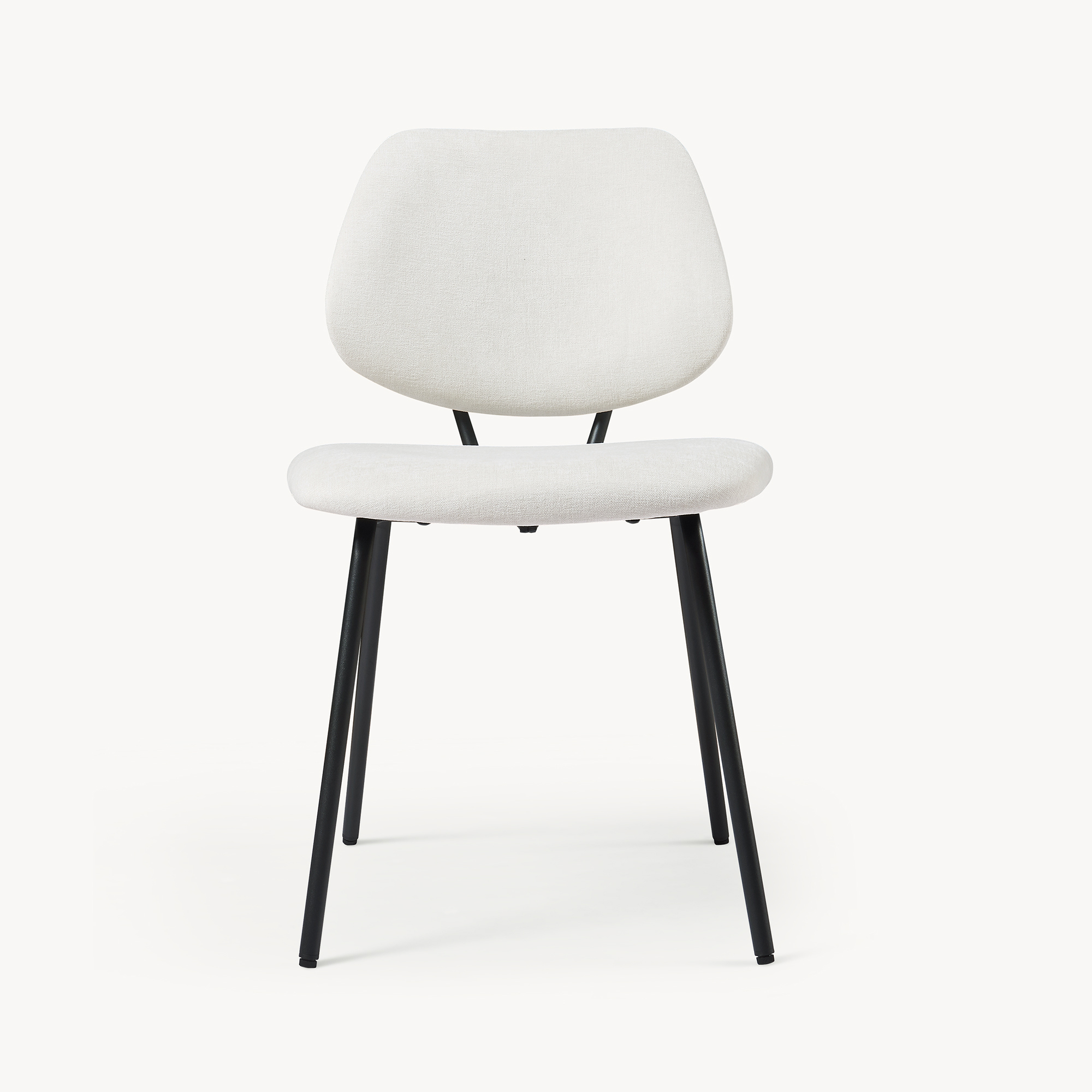 Juego de 4 sillas de comedor köma tela acero 78x49x55cm beige [en.casa]