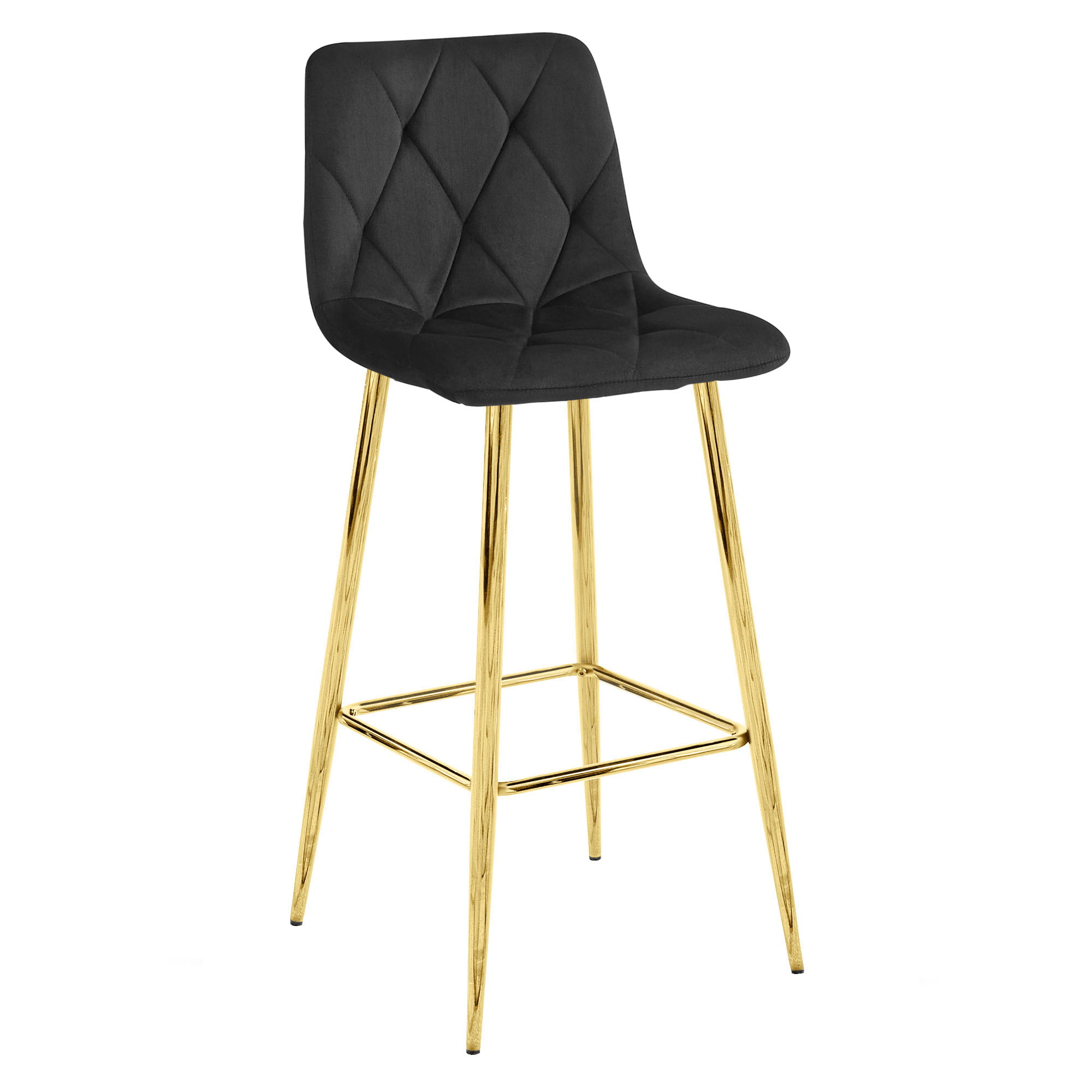 Taburete valora koda de terciopelo negro, diseño moderno para la cocina