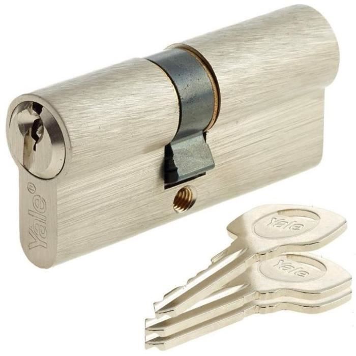 Cilindro de cerradura - yale - yc500+ - 40x50 mm - 5 pines - 3 llaves - niq