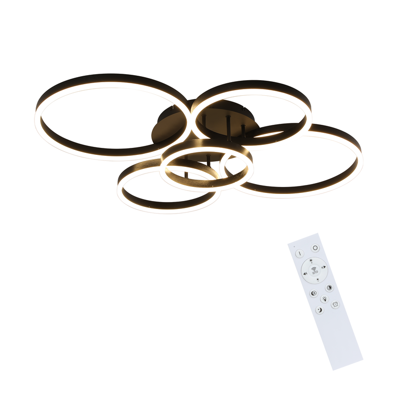 Nettlife lámpara de techo negra LED 94x75