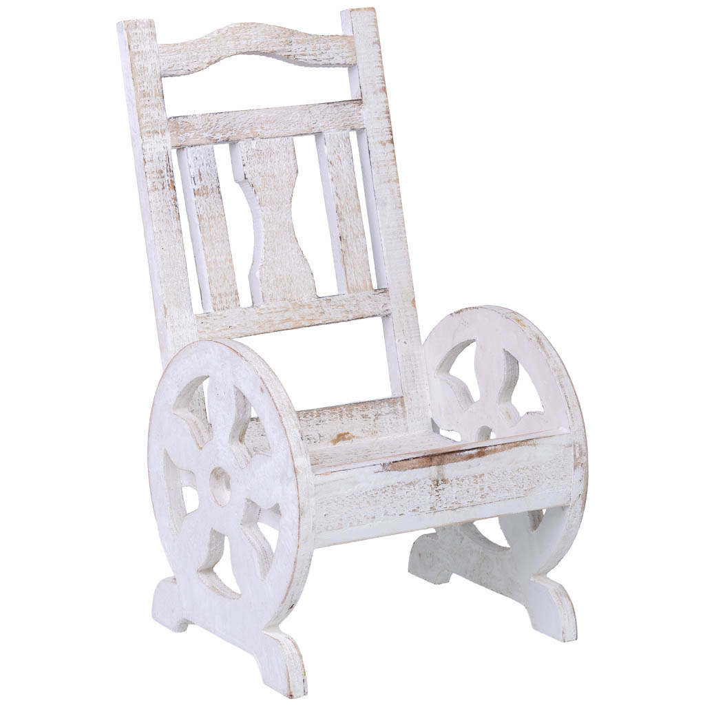 Soporte macetero de madera 20x17x36h cm