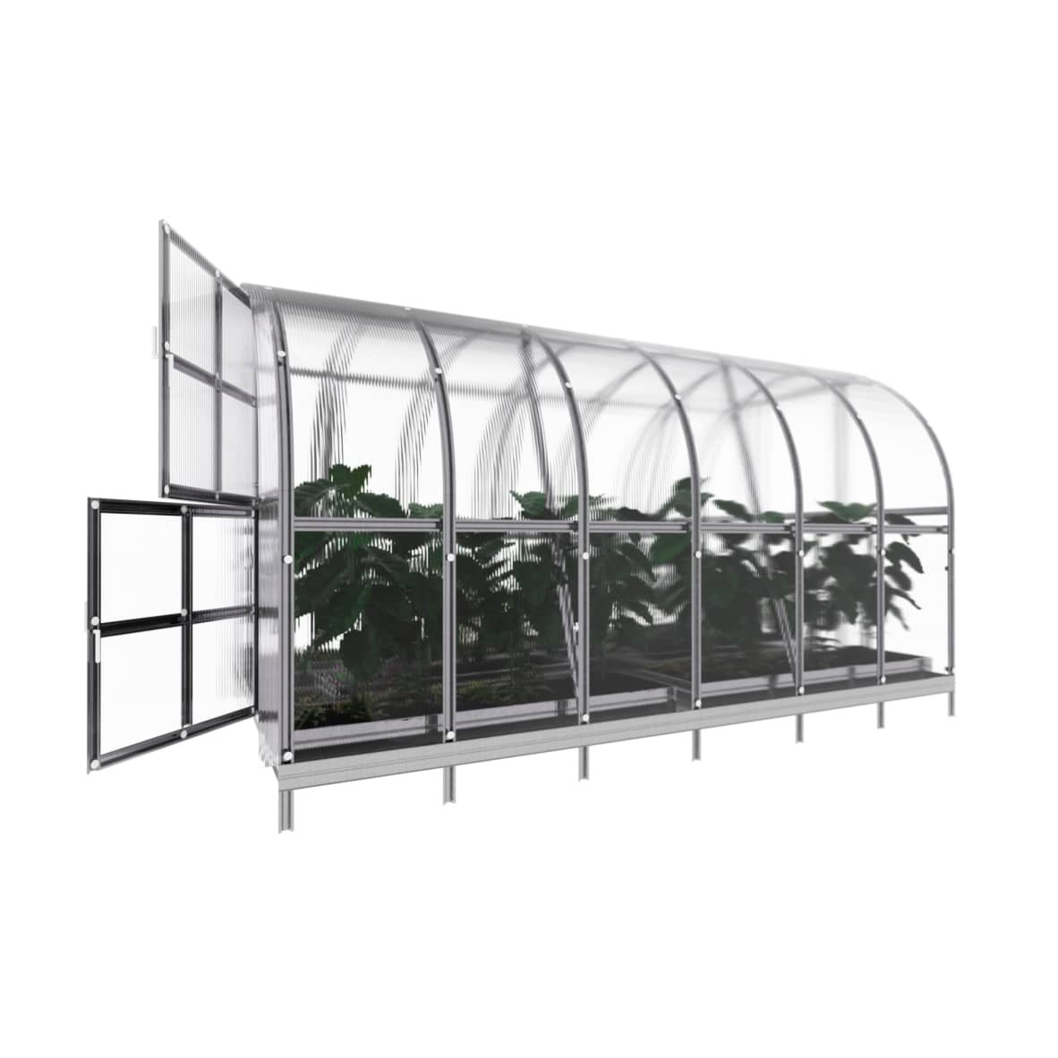 Invernadero de jardín arch 3 x 4 m (12 m²), policarbonato de 4mm