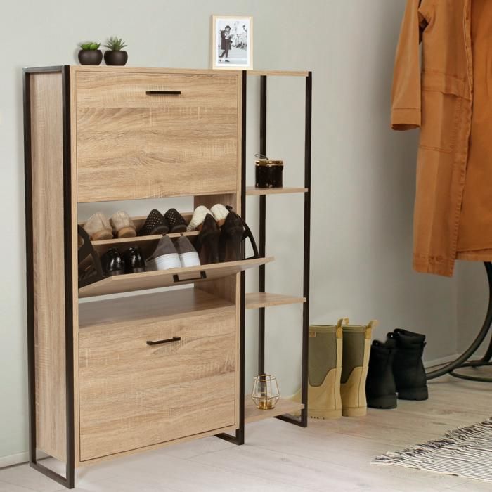 Mueble zapatero para 18 pares, 3 puertas, 92 cm