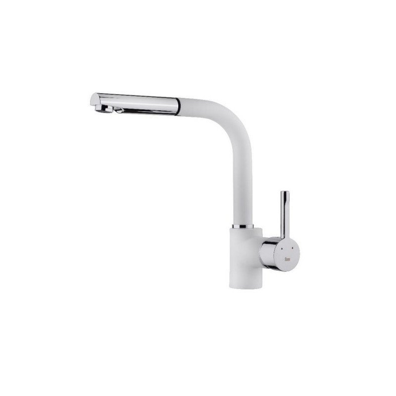Grifo teka ark 938 w ext blanco y cromo pintura anti huellas