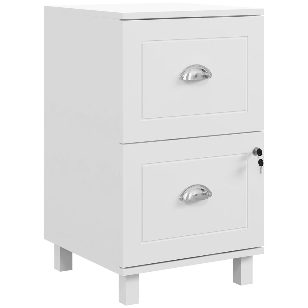 Cajonera de oficina 40x41.5x67.5 cm mdf color blanco Homcom