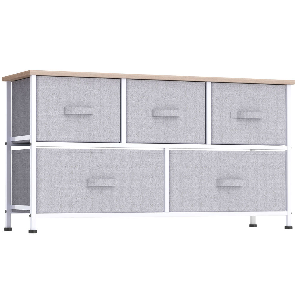 Cajonera de tela 100x30x54 cm color gris Homcom