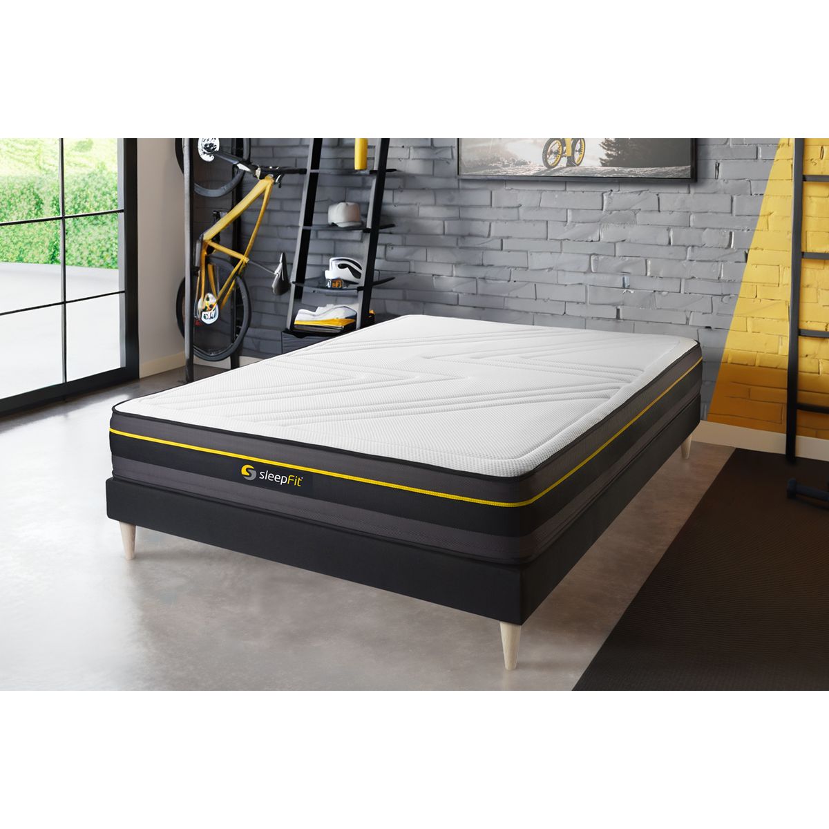 Pack colchón active 120x195cm + somier multiláminas, espuma viscoelástica ,