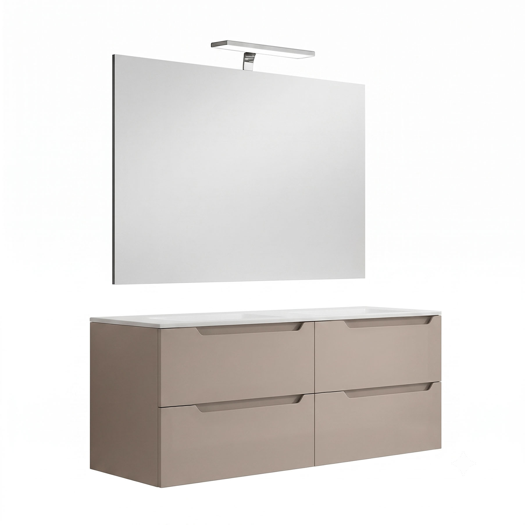 Móveis banho completo LED, victoria 120x45 cm moka 2 gavetas suspensas