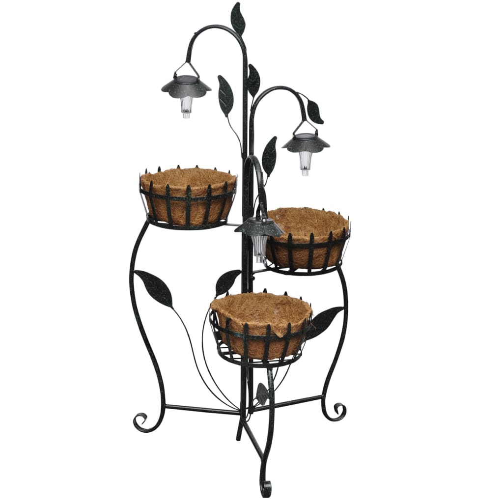 Cesta para plantas con luces LED