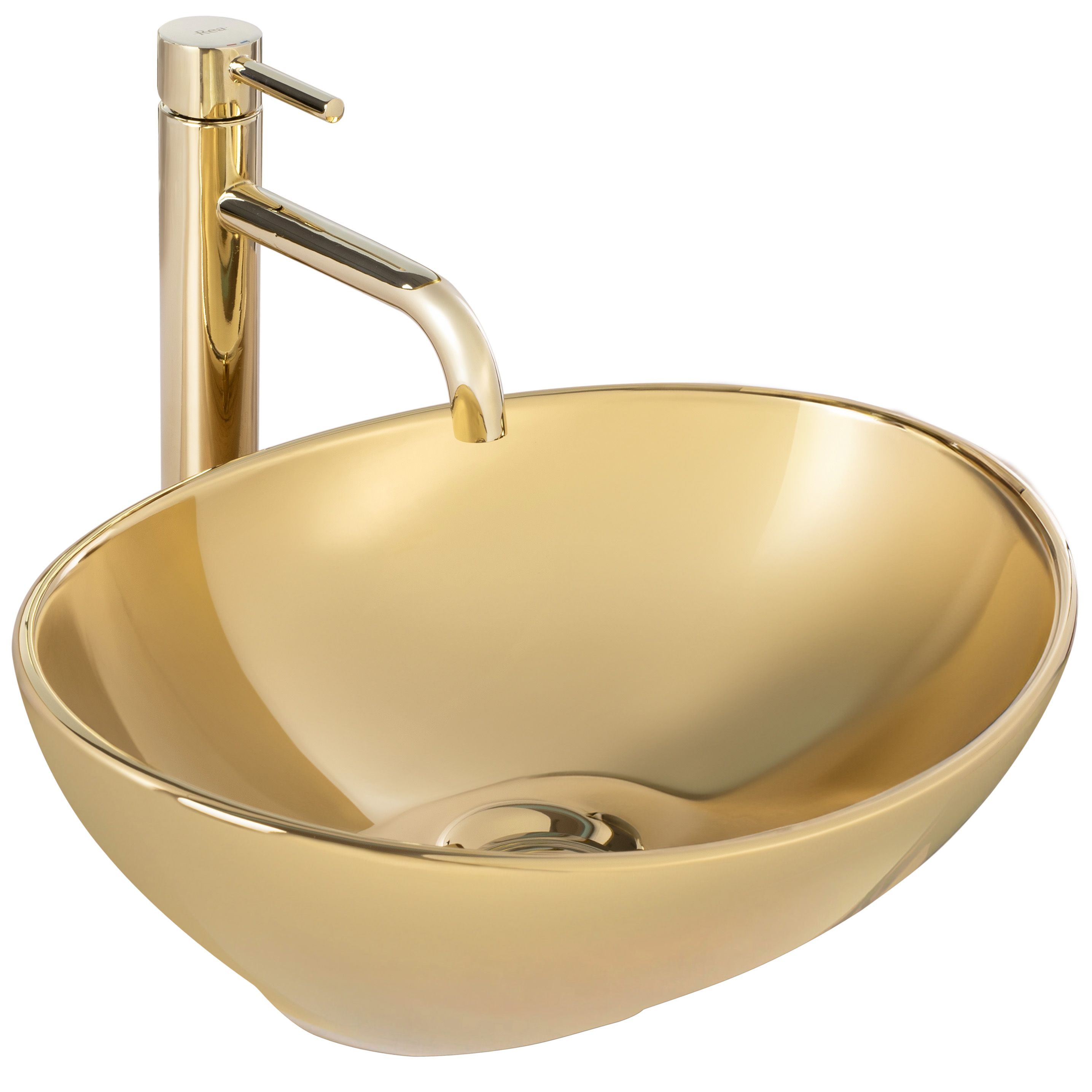 Rea lavabo sobre encimera sofia gold oval, 41x34,5x15 cm