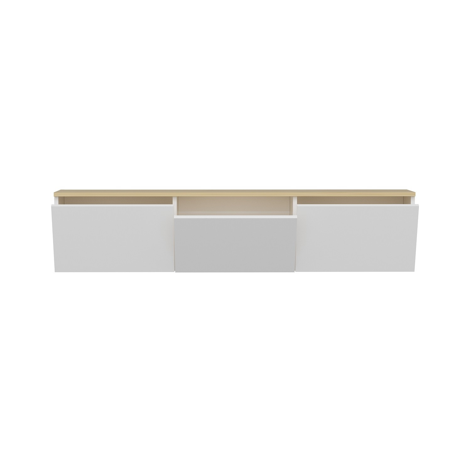 Mueble para la tele de madera <<neon>> - 160 x 32 x 35 cm - blanco