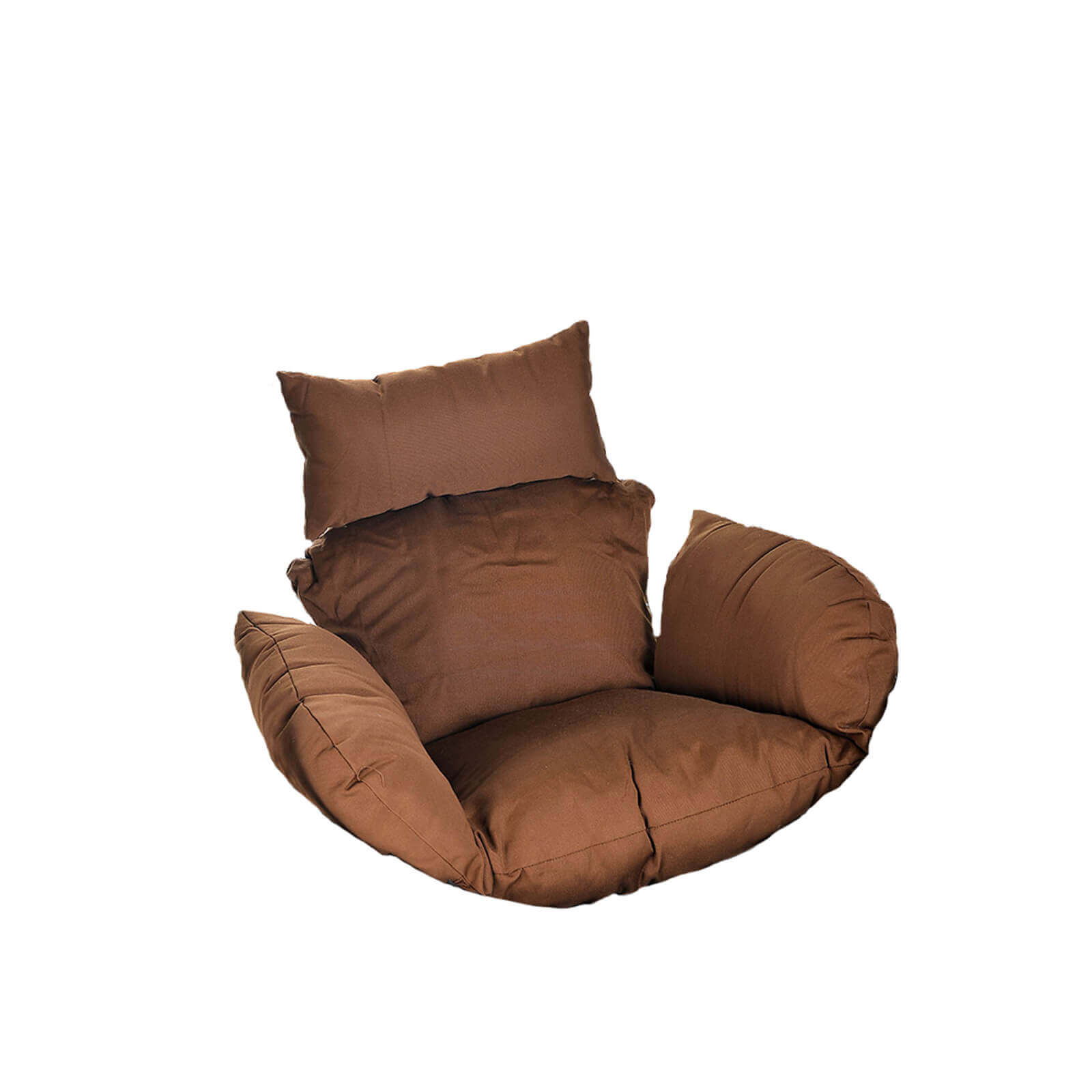 Silla colgante de poliratán cielo - gris/marrón sólo cojines