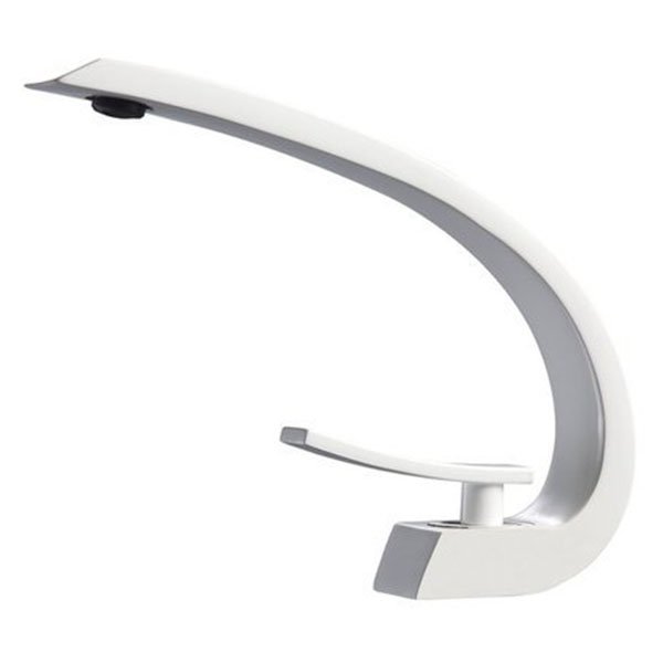 Grifo lavabo monomando, blanco