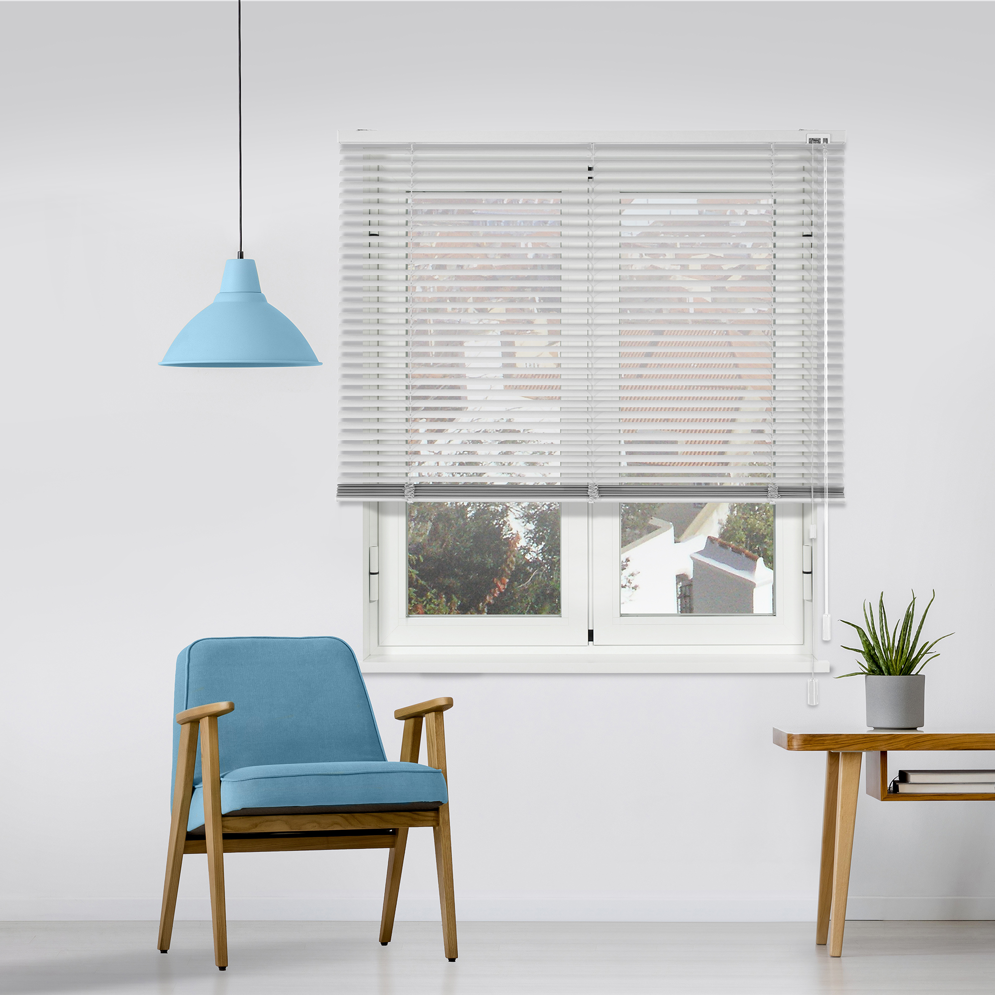 Persiana veneciana aluminio 25mm blanco 120 x 250cm