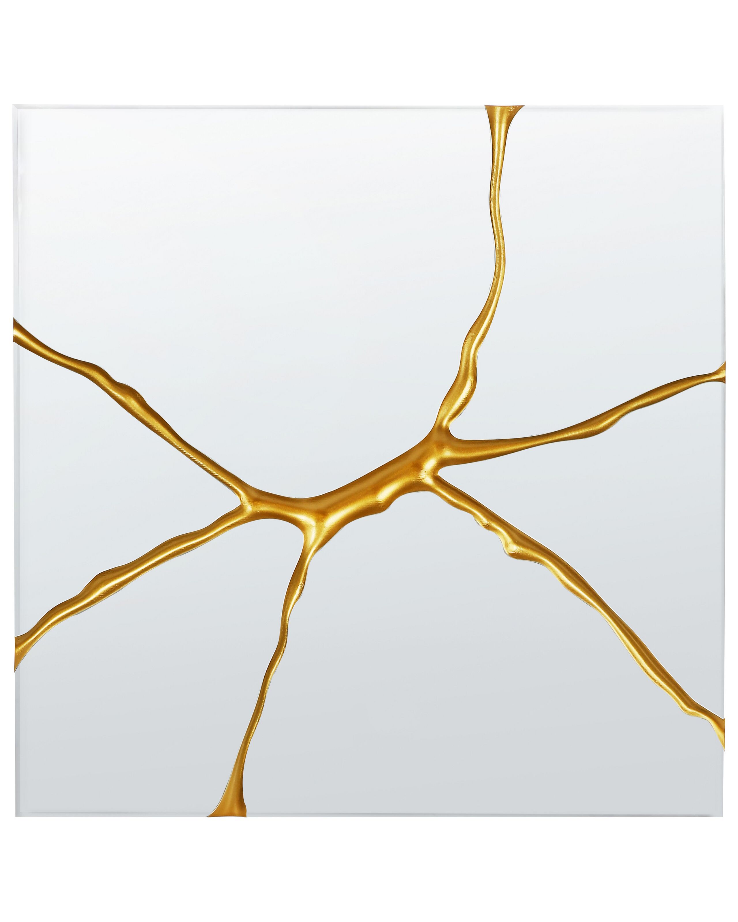 Espejo de pared coole 80 cm 80 cm dorado