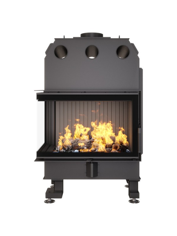 Chimenea de esquina inserto ap izquierda negro energy 75x50x47-15,1 kw
