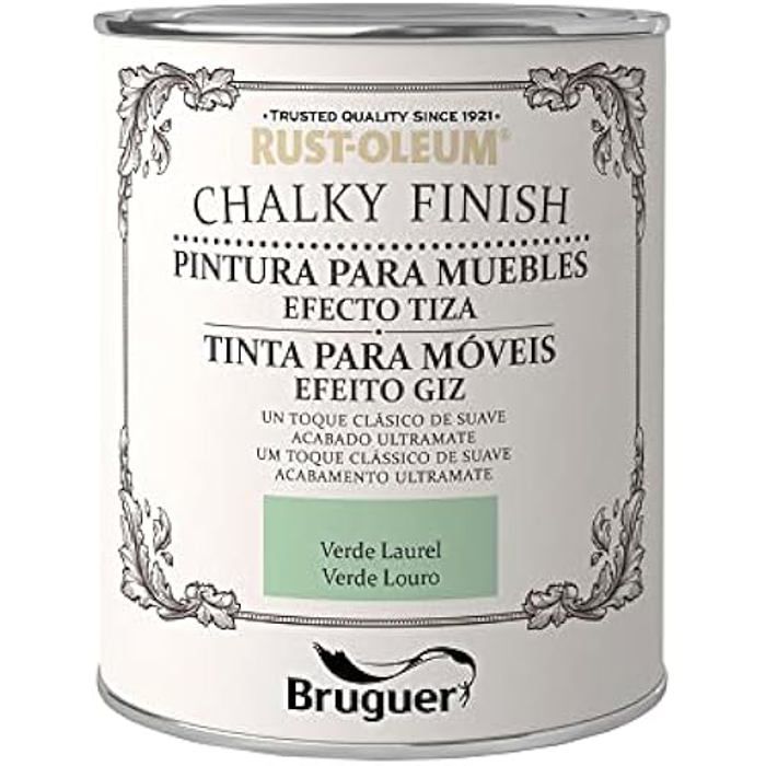 Rust-oleum bruguer chalky finish pintura verde laurel 750ml
