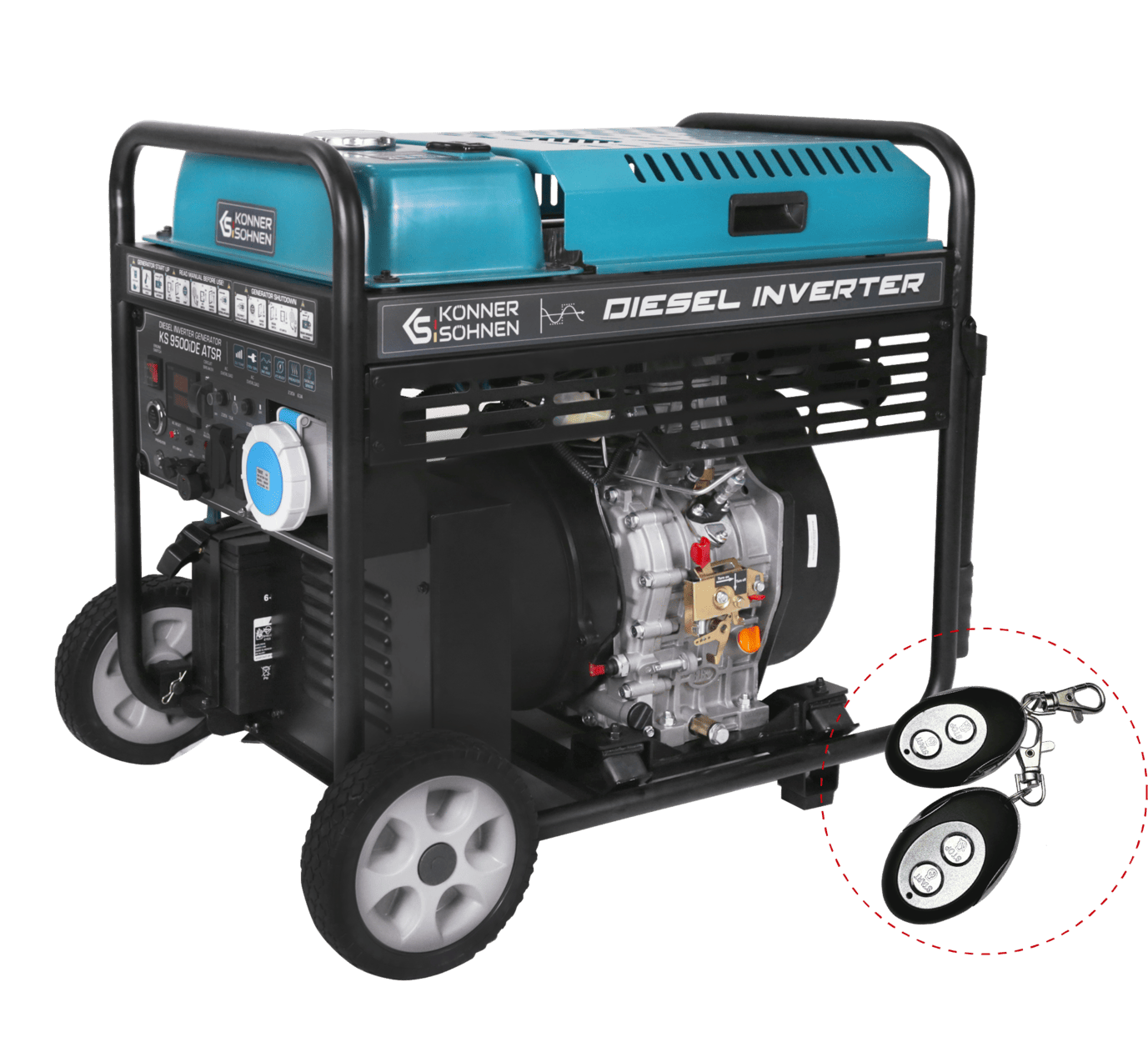 Generador diesel inverter Könner & Söhnen KS 9500iDE ATSR 10 kW
