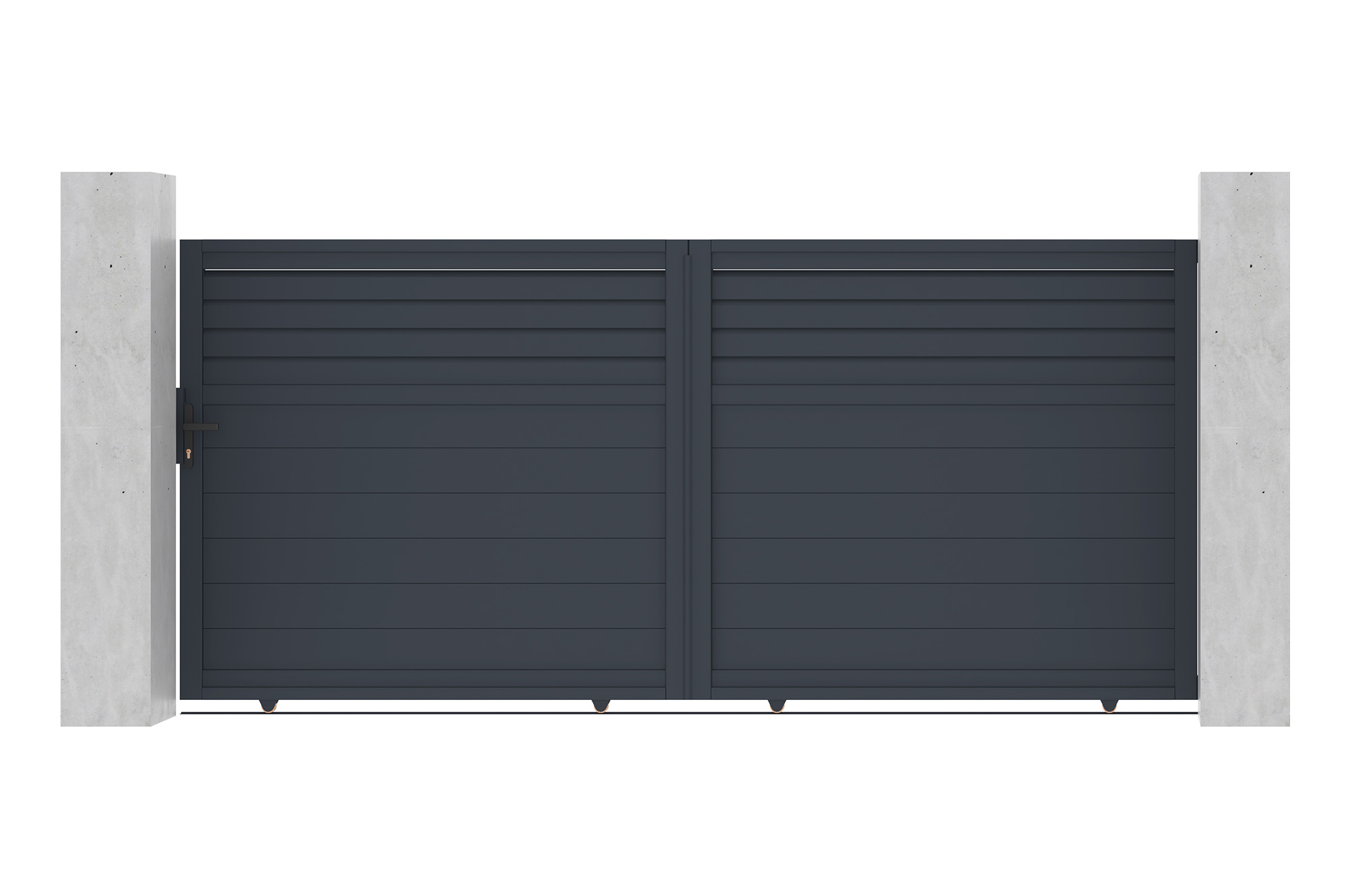 Pack puerta corredera 3,5m carpatia a.160cm + 2 postes a.190cm
