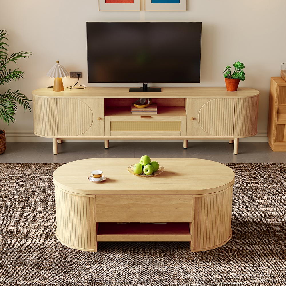 Mesa de centro ajustable en altura+mueble para tv