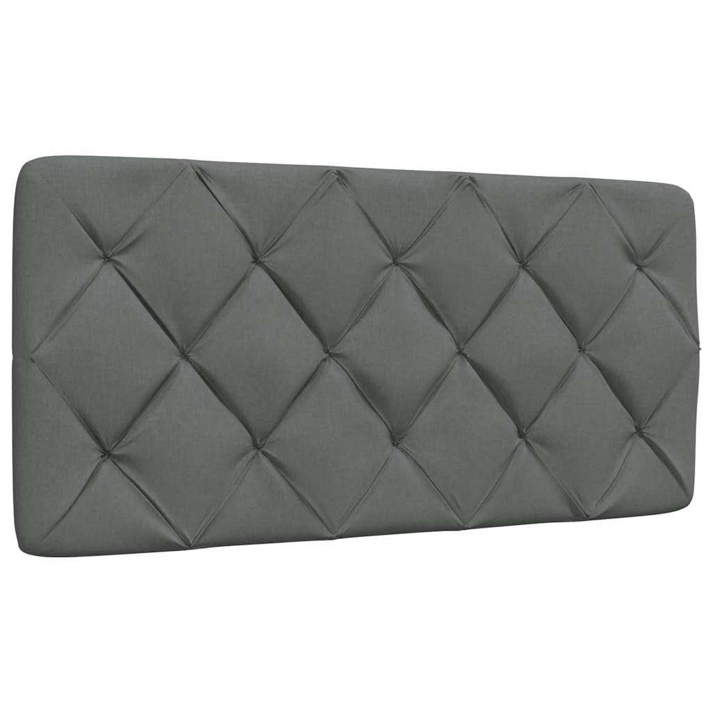 Cabecero de cama acolchado tela gris oscuro 100 cm eso1993