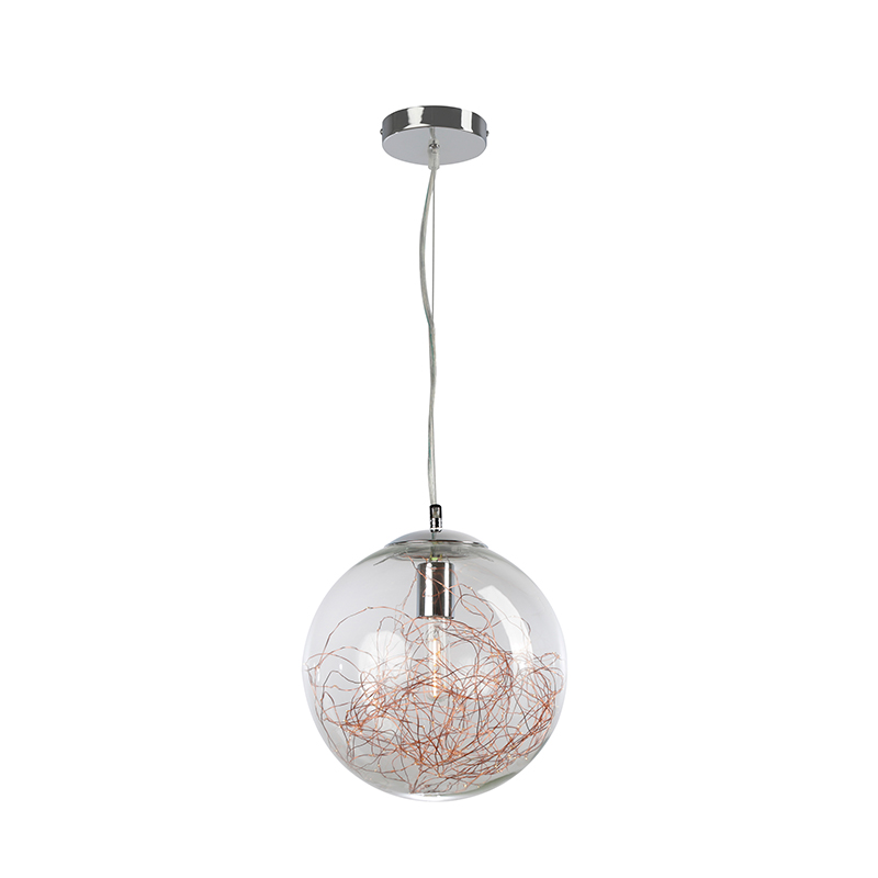 CoLGante bola cristal 1xE27 + 8w tira LED